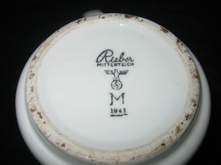 kriegsmarine third reich waffenamt on bottom of coffee cup