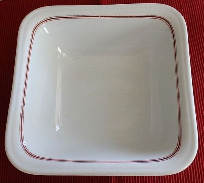 serving bowl w/ red striping German Kriegsmarine WWII