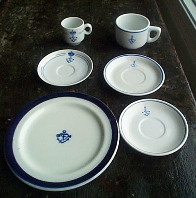 greek navy saucer officer's wardroom china
