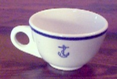 us navy formal dinner coffee cup, anchor