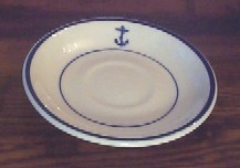 us navy coffee cup saucer, anchor