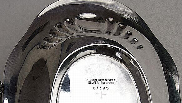 us navy captains mess silverplated serving dish bread basket or roll server