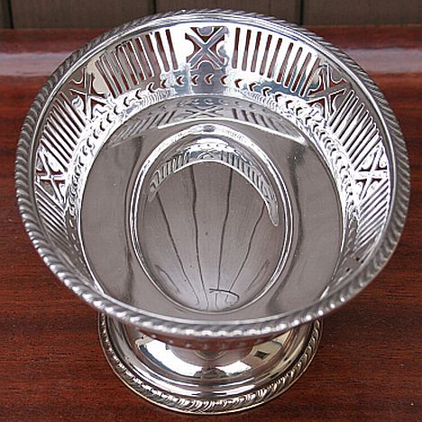 captains cabin candy dish, silverplated holloware