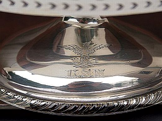 captains cabin candy dish, silverplated holloware