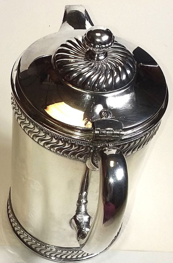 antique us navy captains ice water decanter or water pitcher handle