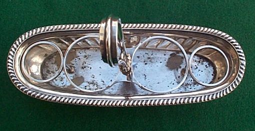 us navy captains mess silverplated oil vinegar salt pepper cruet server