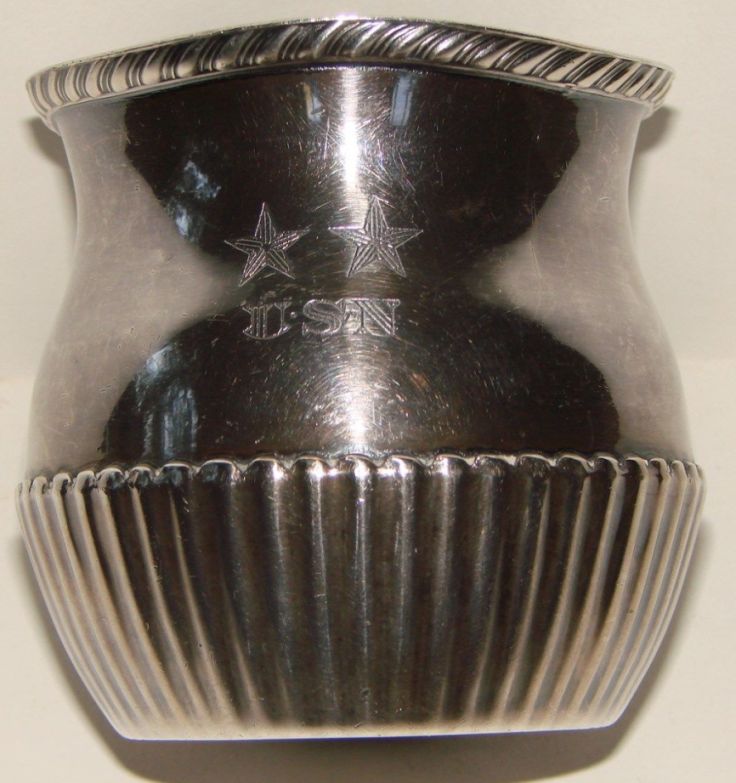 1941 US Navy rear admirals Desktop Cigarette Holder with 2 Stars and USN topmark insignia