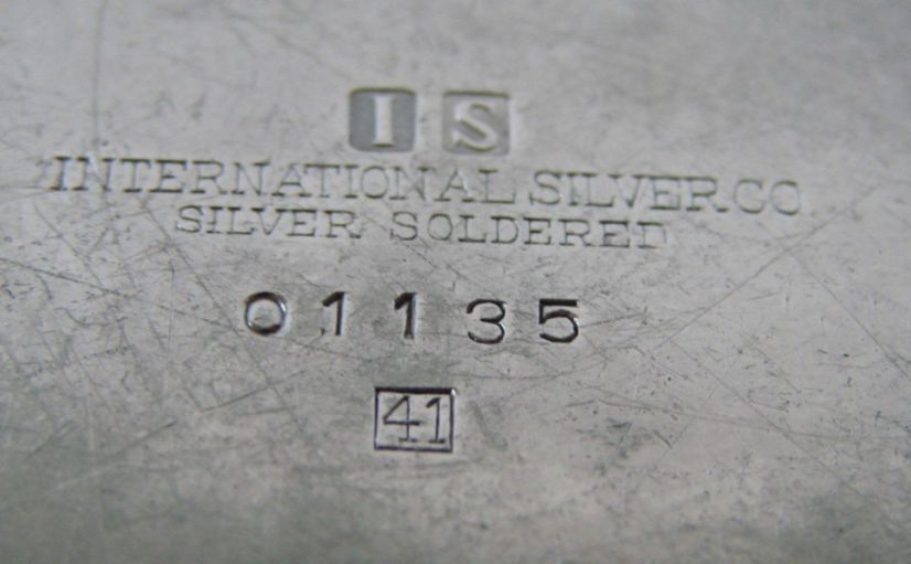 backstamp us navy 2 star rear admirals silverplated desktop cigarette holder