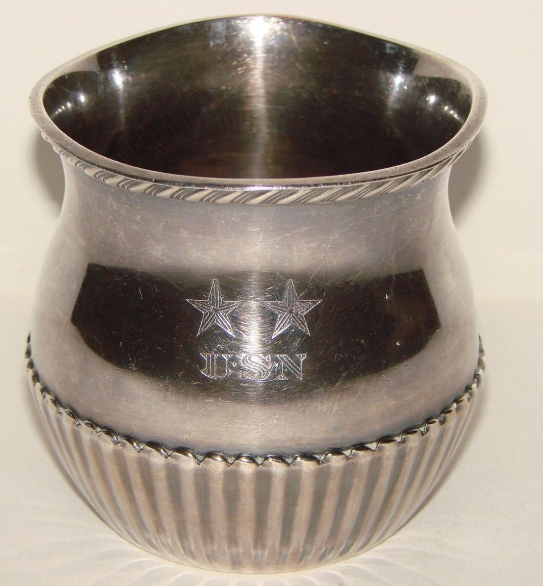 us navy 2 star rear admirals mess silverplated desktop cigarette holder