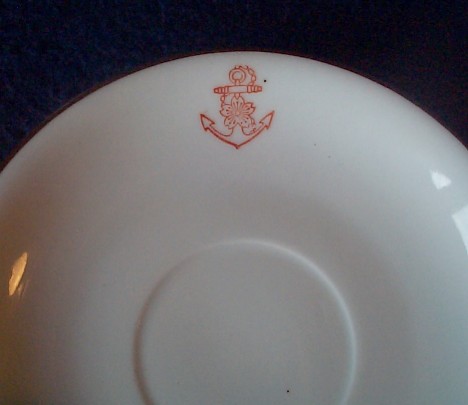imperial japanese navy china saucer anchor cherry blossom
