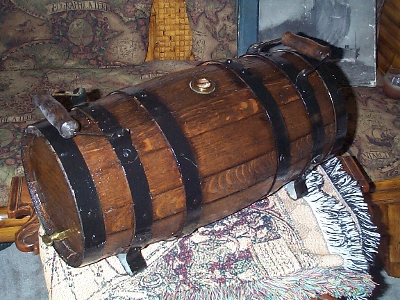 Antique Water Keg or Water Cask, Dual Handle, with Feet