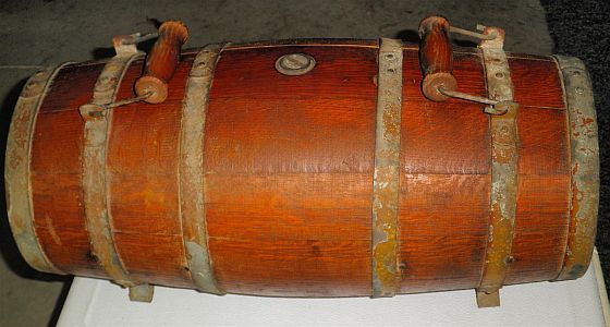 Antique Water Keg or Water Cask, Dual Handle, with Feet