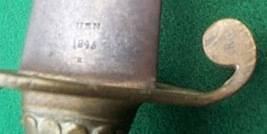 Antique ames naval cutlass m1841 stamped usn 1845 rc