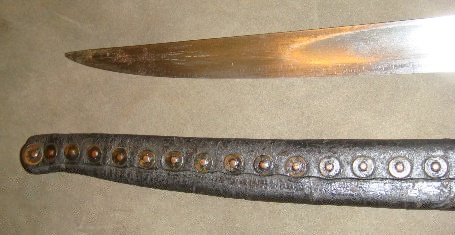 m1860 naval cutlass and scabbard tip