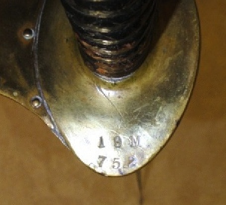 m1860 naval cutlass serial number on inside guard of the hilt