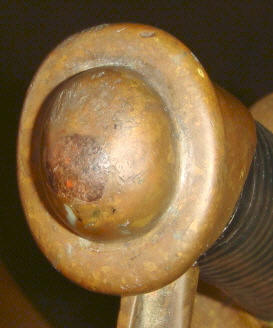 m1860 naval cutlass no visible inspector initials on pommel of grip