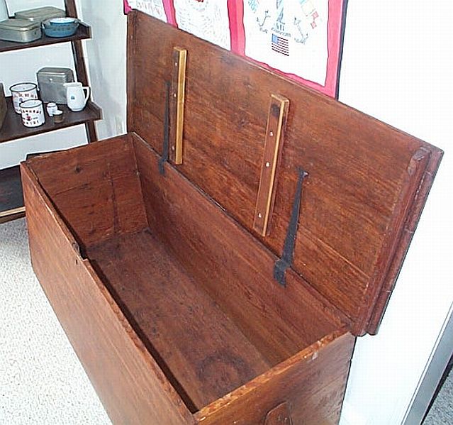 Large Late 19th Century Sea Chest or Stowage Chest used in a Stateroom or Cabin