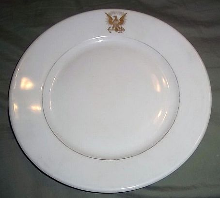 Navy Seal used on a Dinner Plate dated 1894