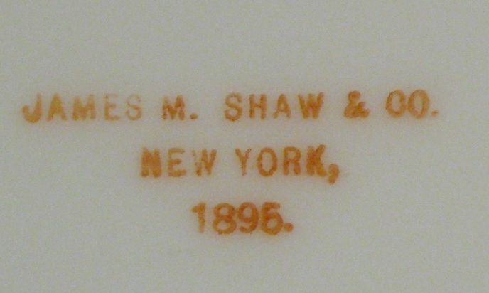candy dish receiving plate dated 1896