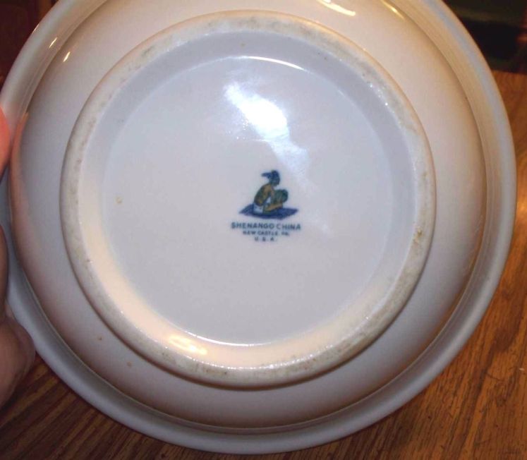 WWII US Navy Fleet Admiral 4 Star Serving Bowl by Shenango China