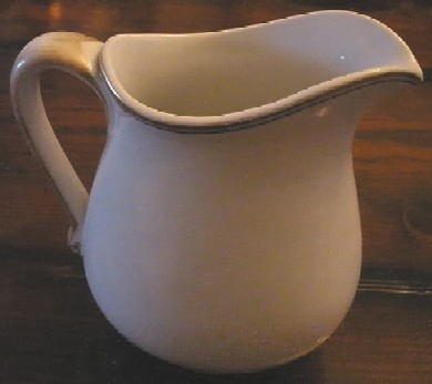 Antique US Dept of the Navy Milk or Cream Pitcher Side View