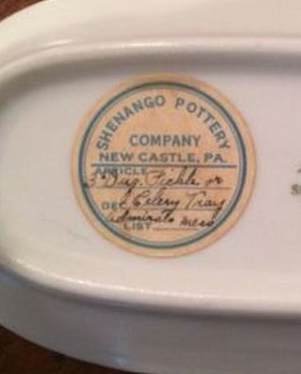 Admirals Mess Celery Dish or Butter Dish backstamp - Eagle and USN