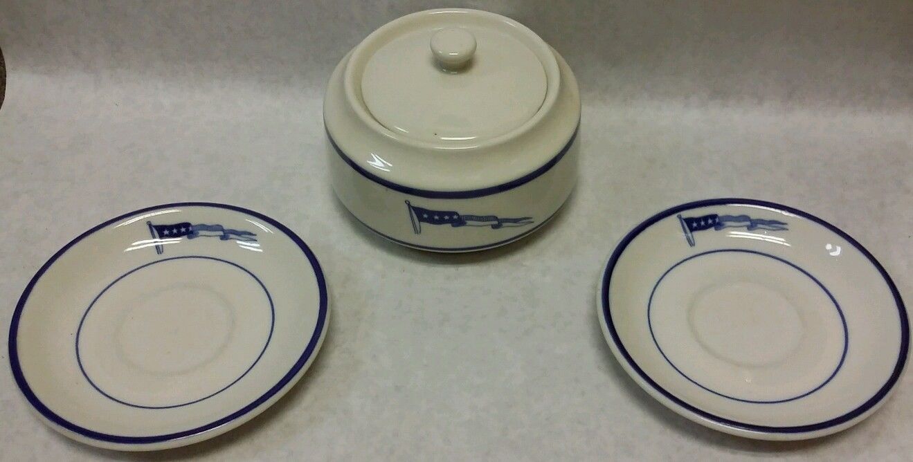 navy captain sugar bowl, pennant with 4 stars