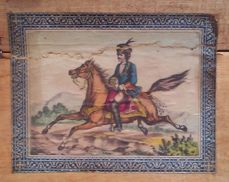 restored victorian lithograph dome top antique trunk for sale 645