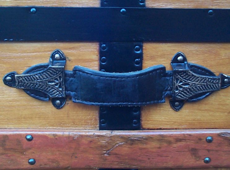 restored victorian dome top humpback antique trunk for sale 648