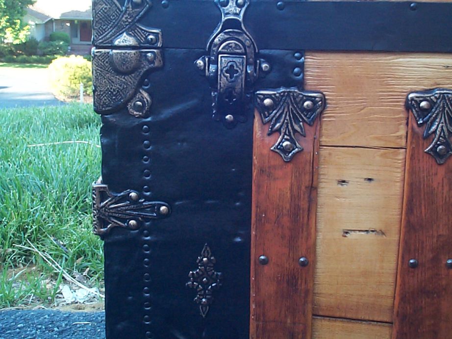 restored victorian dome top humpback antique trunk for sale 648