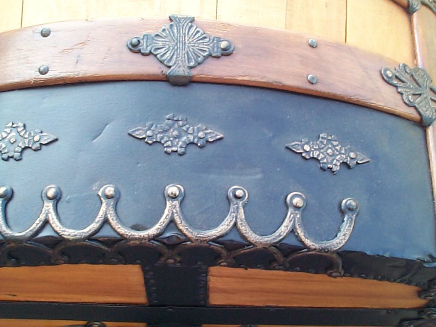 restored victorian dome top humpback antique trunk for sale 648
