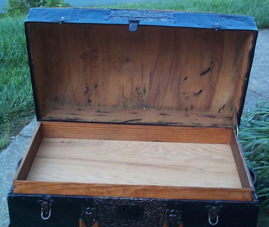 restored victorian dome top humpback antique trunk for sale 650