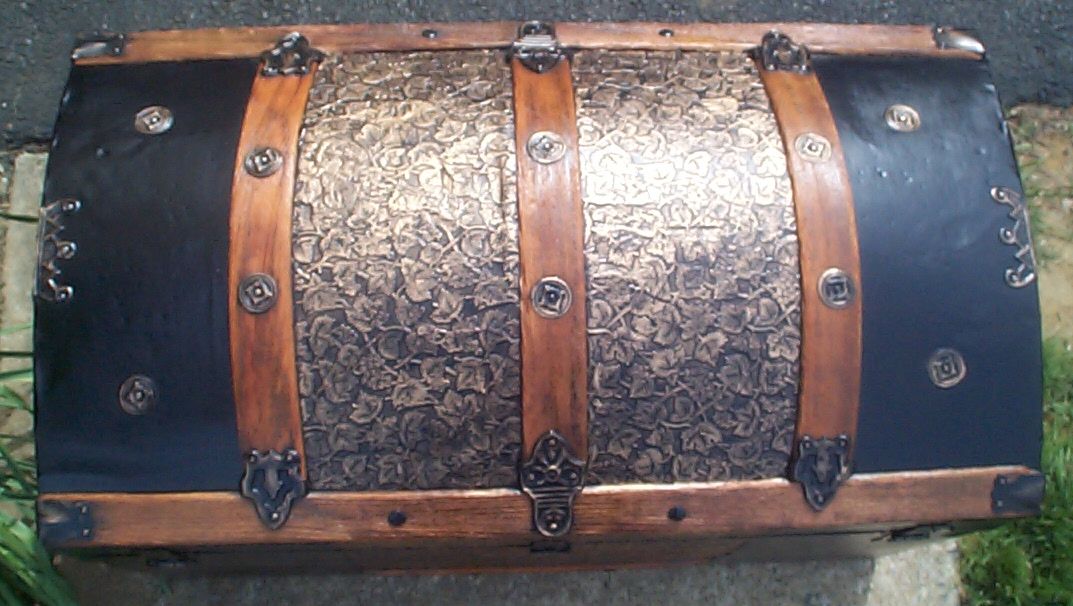 restored victorian dome top humpback antique trunk for sale 654