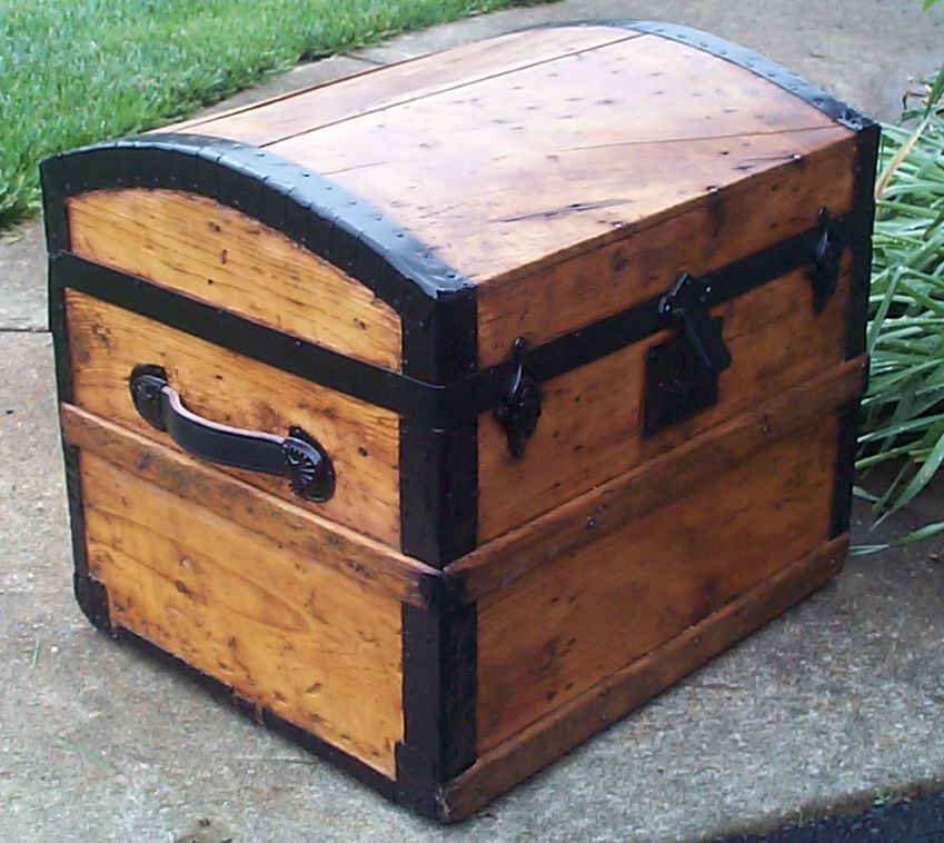 restored victorian dome trunk for sale 656