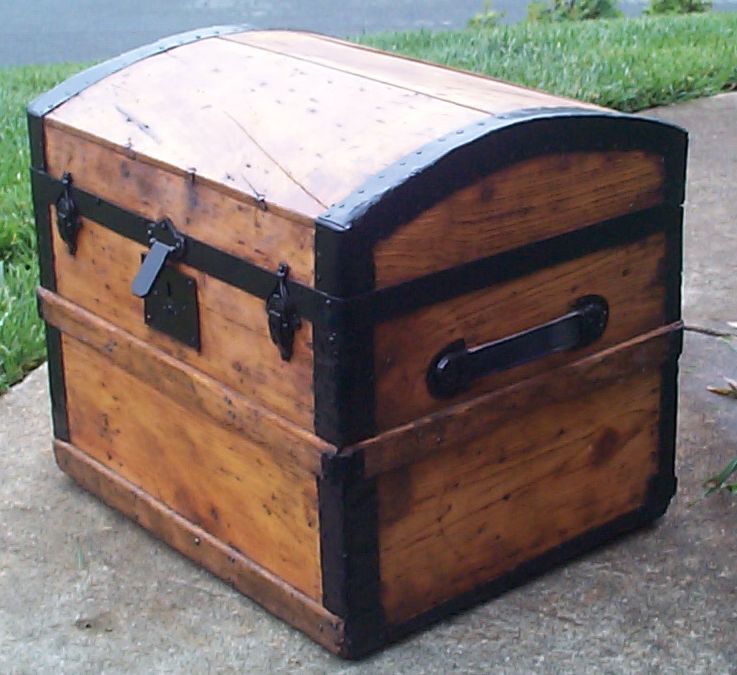 restored victorian dome trunk for sale 656