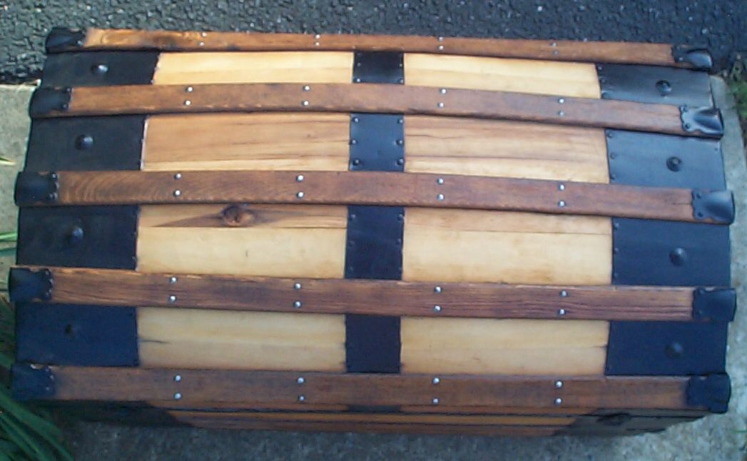 restored victorian dome top trunk for sale 662