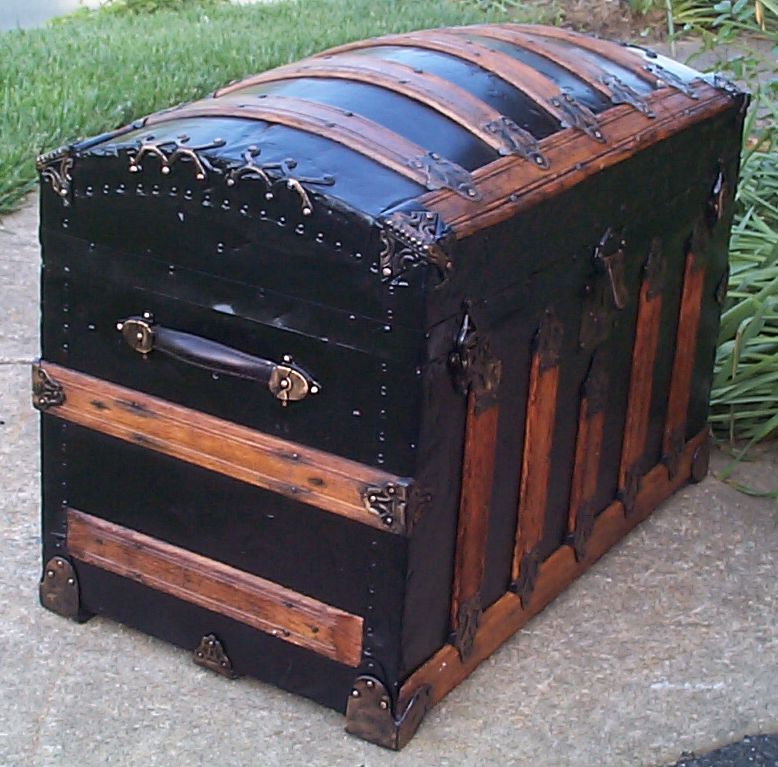 restored victorian dome top trunk for sale 663
