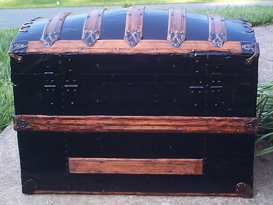 restored victorian dome top trunk for sale 663