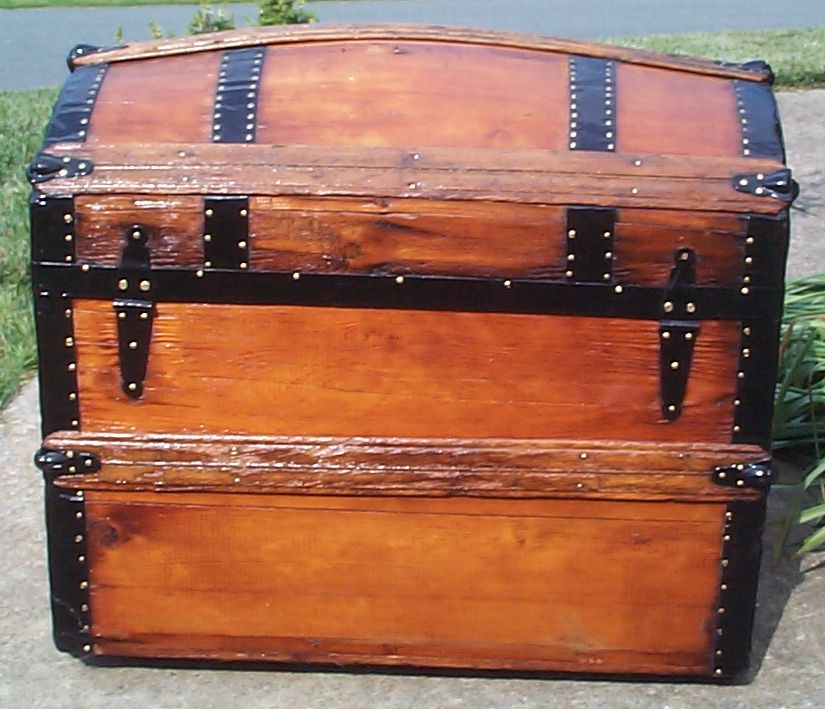 restored victorian dome top trunk for sale 665