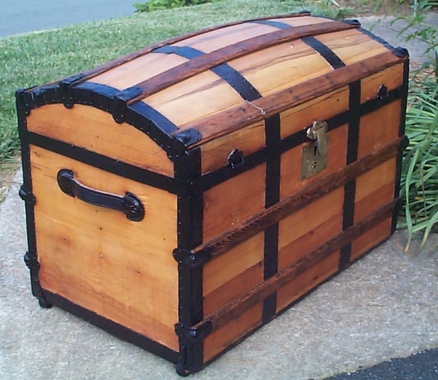 restored victorian dome top trunk for sale 667