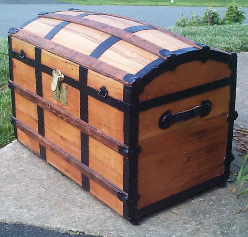 restored victorian dome top trunk for sale 667