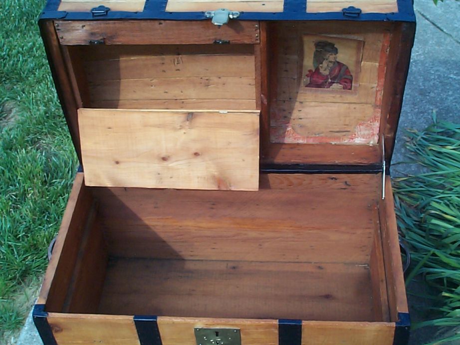 restored victorian dome top trunk for sale 667