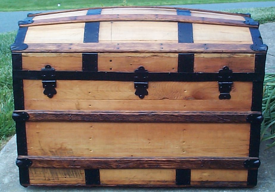 restored victorian dome top trunk for sale 667