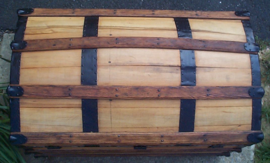 restored victorian dome top trunk for sale 667