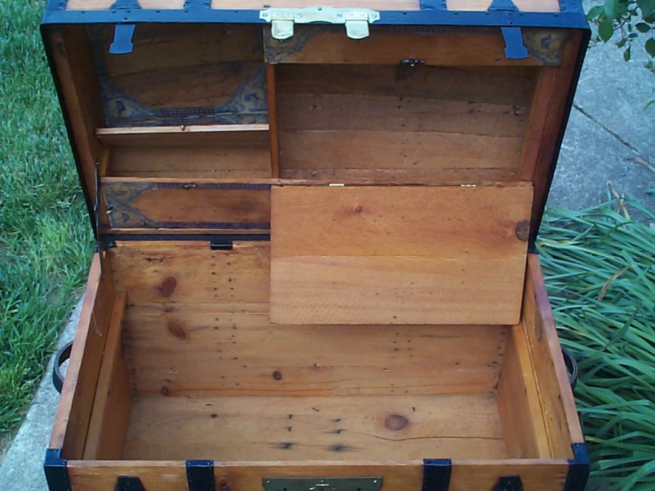 restored victorian dome top trunk for sale 668