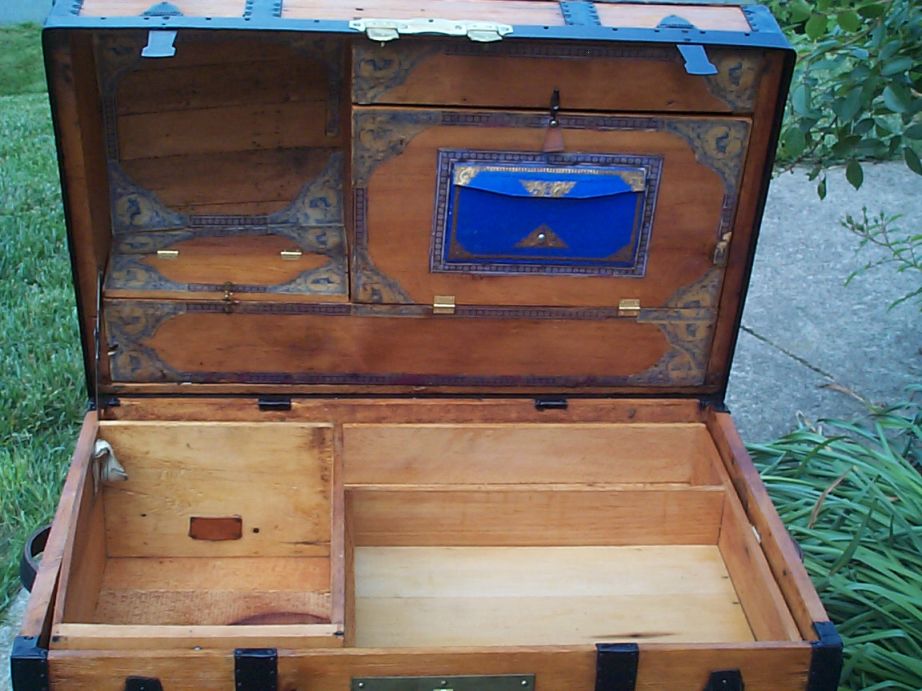 restored victorian dome top trunk for sale 668