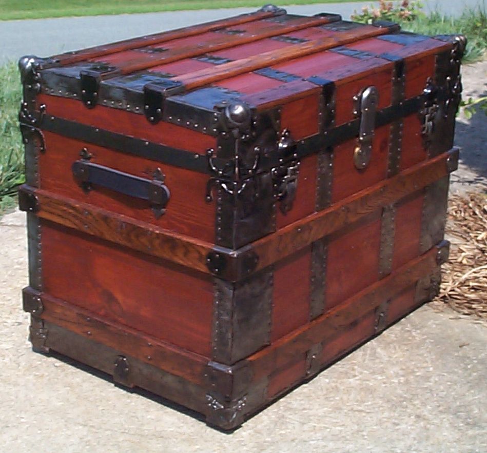 restored victorian all wood flat top tunk for sale 687