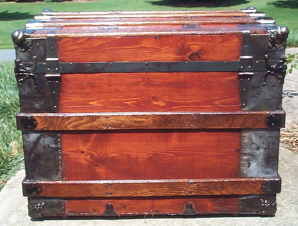 restored victorian all wood flat top tunk for sale 687