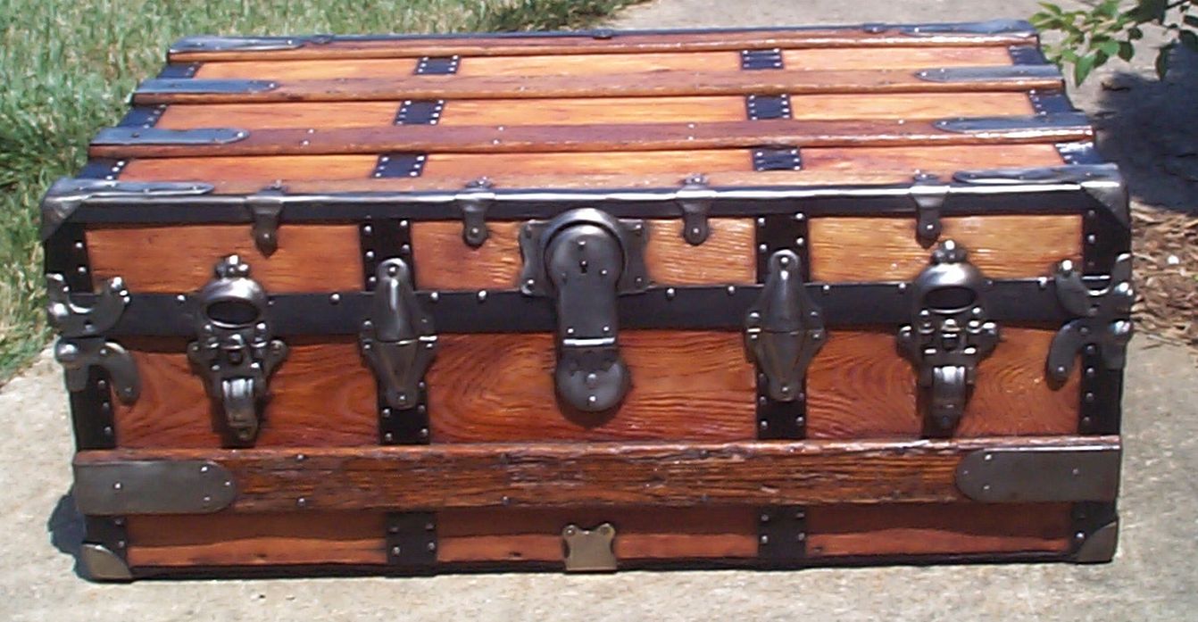 restored victorian all wood flat top tunk for sale 692