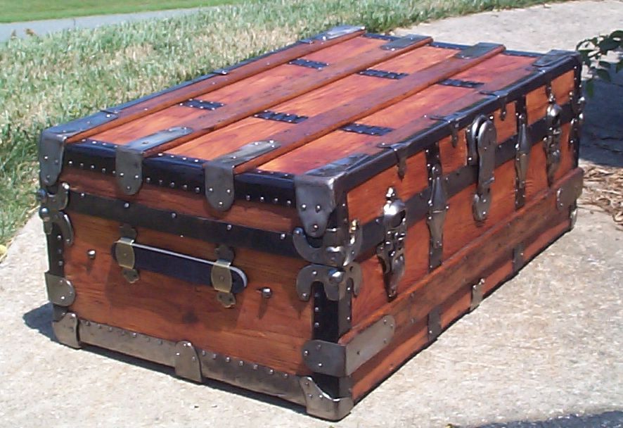 restored victorian all wood flat top tunk for sale 692